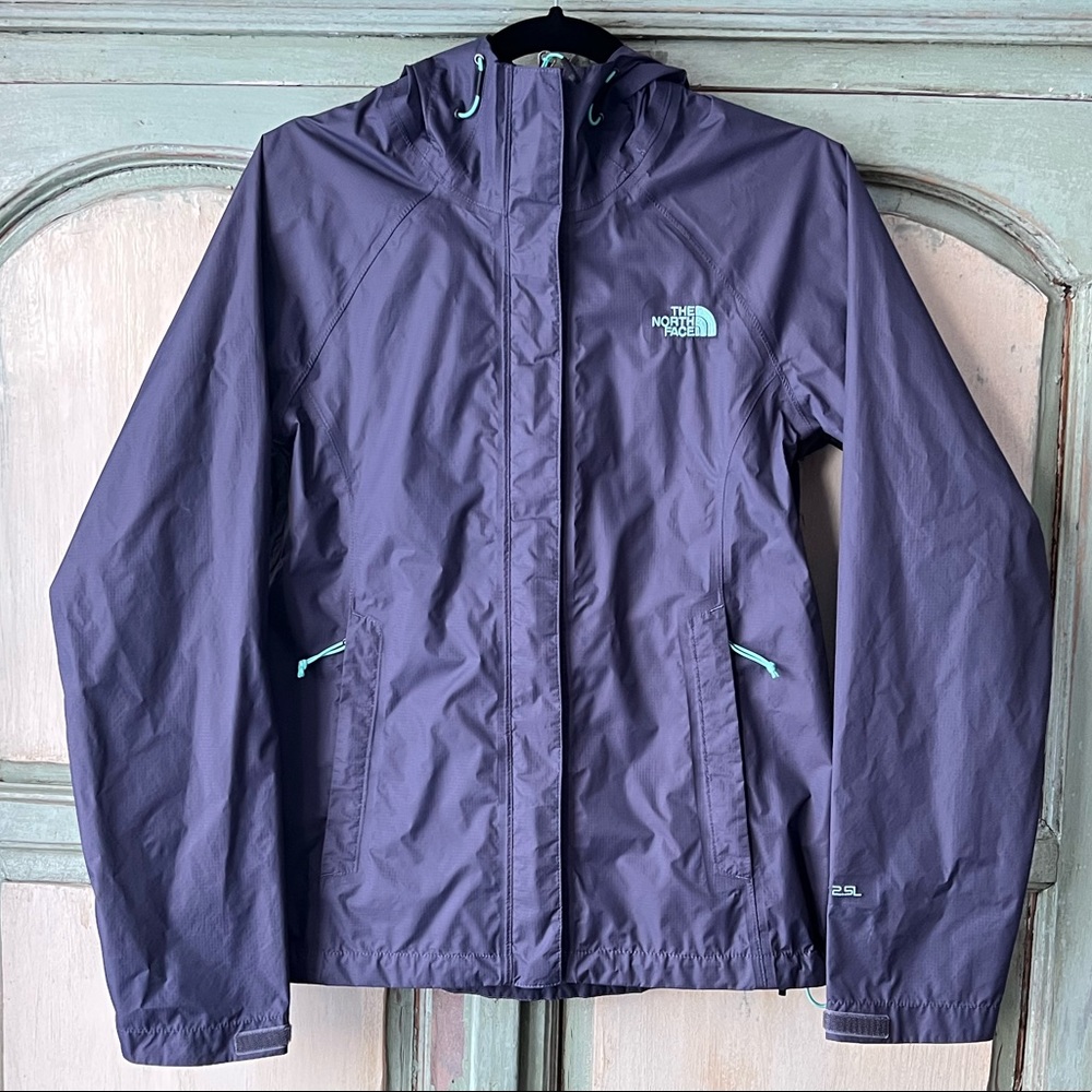 The North Face Purple & Blue Raincoat